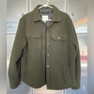 Old Navy Forest Green Sherpa Jacket